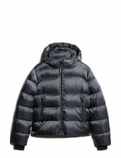 Hooded Luxe Sports Puffer Vuorillinen Takki Topattu Takki Navy Superdry