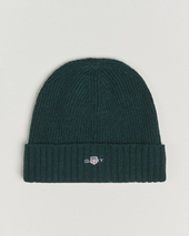 Gant Wool Lined Beanie Tartan Green