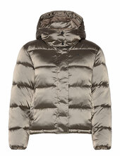 Shiny Monologo Nd Short Puffer Vuorillinen Takki Topattu Takki Brown Calvin Klein Jeans