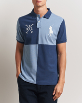 Polo Ralph Lauren Custom Slim Check Polo Rustic Navy/channel Blue