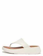 F-mode Leather Flatform Toe-post Sandals Flipflopit Rantasandaalit Sandaalit White Fitflop