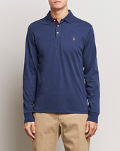 Polo Ralph Lauren Pima Cotton Custom Fit Ls Polo Spring Navy Heather