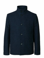 Slhrainar Wool Blend Jacket Noos Villakangastakki Navy Selected
