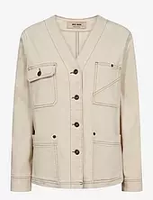 Mmefe Clay Jacket Farkkutakki Denimtakki Cream Mos Mosh