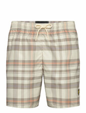 Tartan Resort Swimshort Uimashortsit Beige Lyle & Scott