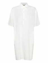 Mmlowana Linen Dress Polvipituinen Mekko White Mos Mosh