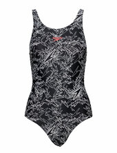 Speedo Boom Allover Muscleback Black/white 32 Uimapuku Uima-asut Black Speedo