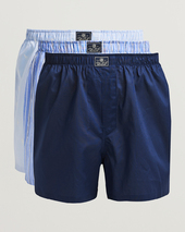Polo Ralph Lauren 3-pack Woven Boxer Blue/navy/blue Stripe