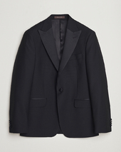 Oscar Jacobson Frampton Wool Tuxedo Blazer Black