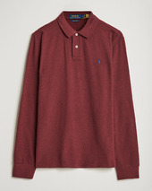 Polo Ralph Lauren Custom Fit Long Sleeve Polo Spring Wine Heather