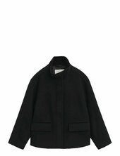 Short Wool Jacket With Zip Villakangastakki Black Gant