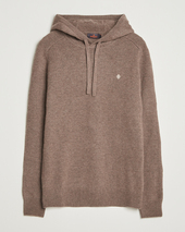 Morris Hertford Lambswool Hoodie Brown