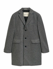 Classic Two-t Wool Coat Villakangastakki Pitkä Takki Multi/patterned Gant