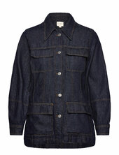 Finley Denim Jacket Farkkutakki Denimtakki Navy French Connection