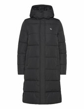Monologo Non Down Long Puffer Topattu Pitkä Takki Black Calvin Klein Jeans