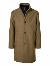 Slhrainar Wool Blend Coat Noos Villakangastakki Pitkä Takki Brown Selected