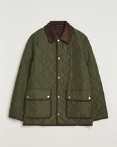 Gant Quilted Fleece Jacket Green Lagoon