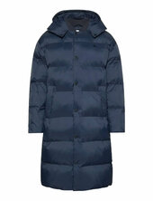 Ls Long Length Hooded Nylon Puff Vuorillinen Takki Topattu Takki Navy Calvin Klein Jeans