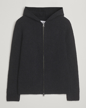 Samsøe Samsøe Koji Knitted Full Zip Hoodie Black Melange