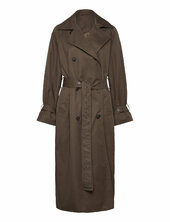 Over D Double-breasted Trench Coat Trenssi Takki Brown Weekday