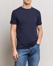 Les Deux Nørregaard Cotton T-shirt Navy