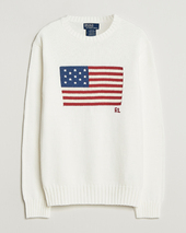 Polo Ralph Lauren Cotton Flag Sweater Deckwash White