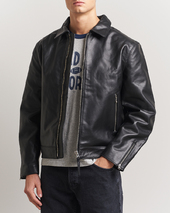 Nudie Jeans Eddy Rider Leather Jacket Black