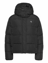 Matte Monologo Nd Short Puffer Vuorillinen Takki Topattu Takki Black Calvin Klein Jeans