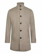 Bs Ontario Slim Fit Coat Villakangastakki Pitkä Takki Beige Bruun & Stengade