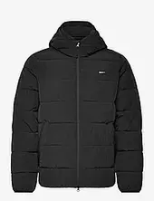 Anf Mens Outerwear Vuorillinen Takki Topattu Takki Black Abercrombie & Fitch