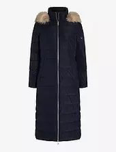 Heritage Down Tyra Maxi With Fur Topattu Pitkä Takki Navy Tommy Hilfiger