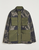 J.lindeberg Aiden 2l Padded Printed Field Jacket Wrap Forest