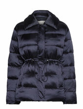 Mw Padded Satin Drawstringjacket Vuorillinen Takki Topattu Takki Navy Calvin Klein