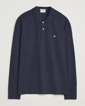 Gant Regular Shield Long Sleeve Polo Evening Blue
