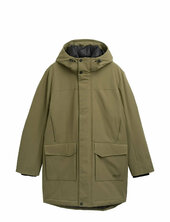 Tech Hooded Parka Parka Takki Khaki Green Tom Tailor