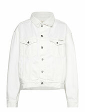 Boxy Denim Jacket Farkkutakki Denimtakki White Calvin Klein Jeans
