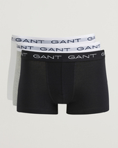 Gant 3-pack Trunks Light Grey Melange/black/white