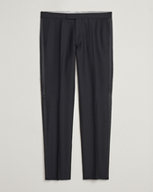 Oscar Jacobson Denz Wool Tuxedo Trousers Black