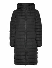 Lohja Longer Puffer Jacket W3t3 Topattu Pitkä Takki Black Rains