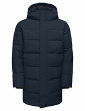 Onscarl Long Quilted Coat Otw Vuorillinen Takki Topattu Takki Navy Only & Sons