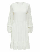 Onlnaja L/s Baloon Dress Cs Jrs Polvipituinen Mekko White Only