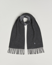 Polo Ralph Lauren Reversible Wool Scarf Grey Heather