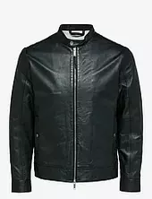 Slharchive Classic Leather Jkt Noos Nahkatakki Black Selected
