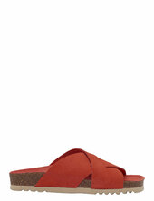 Sl Vivian Suede Red Matalapohjaiset Sandaalit Red Scholl