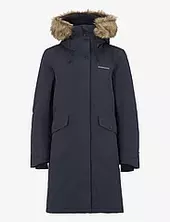 Emma Wns Parka Vuorillinen Takki Topattu Takki Navy Didriksons
