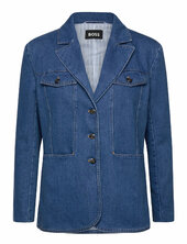 Juskfin Farkkutakki Denimtakki Blue Boss