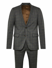Checked Melange Suit Puku Grey Lindbergh