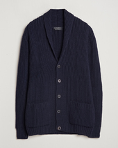 Gloverall Shawl Collar Cardigan Navy