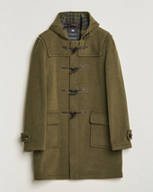 Gloverall Morris Duffle Coat Loden Green/check