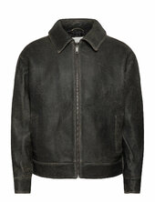 Wwjacob Leather Jacket Nahkatakki Black Wood Wood